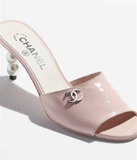 chanel pearl mules replica|chanel heels with pearl.